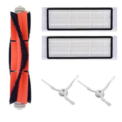 Imagen de DingGreat Kit de Accesorios para XIAOMI MI Robot Roborock S50 S51 Aspiradoras Repuestos 1 Cepillo Principal 2 Cepillos laterales Filtros HEPA