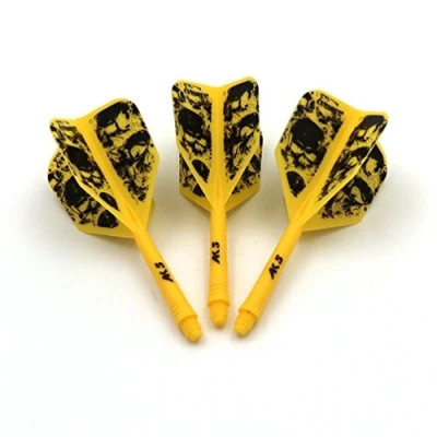 Imagen de CUESOUL Rost Ejes de Dardos Integrados Personalizados y vuelos medianos, Juego 3 Patrones Calavera (CSAK 5KL9)