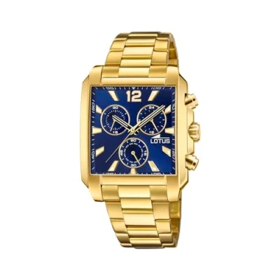 Imagen de LOTUS Reloj Hombre 18853/2 Square Series Caja de Acero Inoxidable 316l Dorado Correa