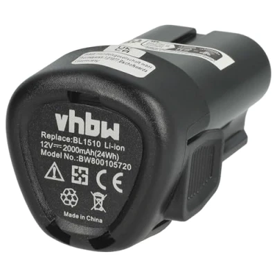 Imagen de vhbw batería 2000mAh para Herramienta Black &amp; Decker BDCDMT112, EGBL108, GKC108, LDX112, PSL12 sustituye BL1310, BL1110, BL1510, LB12, LBXR12, LBX12.