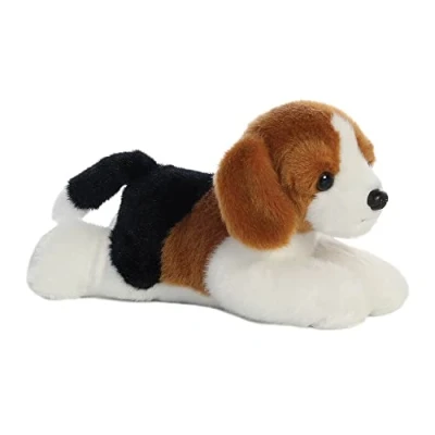 Imagen de Aurora World Aurora, 31185, Mini Flopsies Homer The Beagle, 20 cm, Peluche, (Negro, Bown, Blanco), Color Black, White