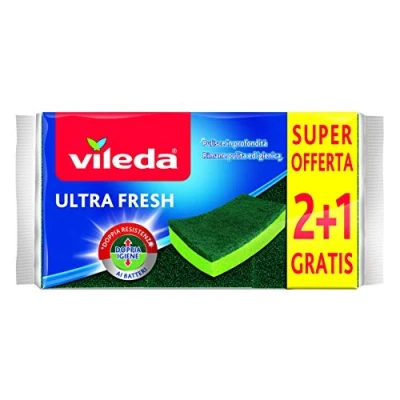 Imagen de Vileda Estropajo Ultra Fresh, formato 2+1, verde