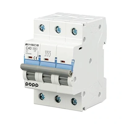 Imagen de POPP® Interruptor Automático Magnetotérmico industrial CURVA C 1P 2P 3P + 6A 10A 16A 20A 25A 32A 40A 50A 63A … (3P, 40A)