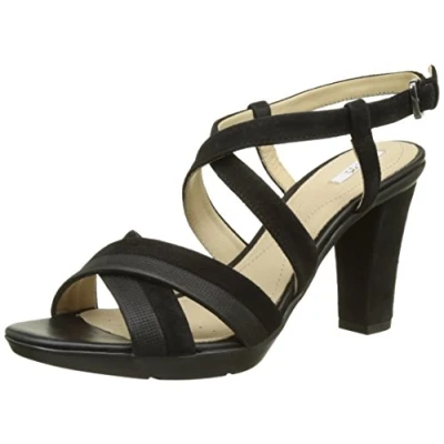 Imagen de Geox D JADALIS B, Sandalias con Cuña Mujer, Negro (BLACKC9999), 36 EU