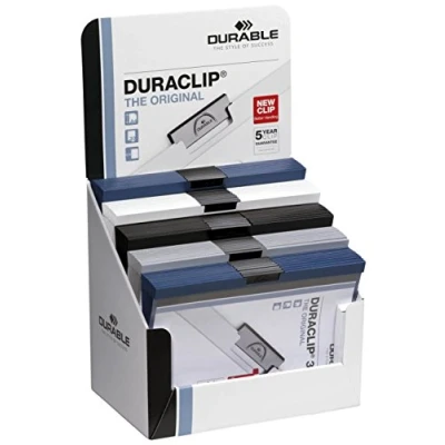 Imagen de Durable 298500 pantalla de mostrador con 50 carpetas clips Duraclip