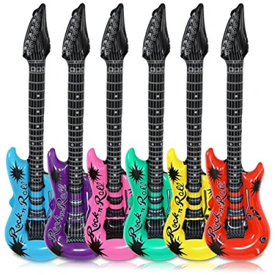 Imagen de Schramm® Guitarras de Aire 24 Piezas Color 100cm en 6 Colores Guitarra Inflable