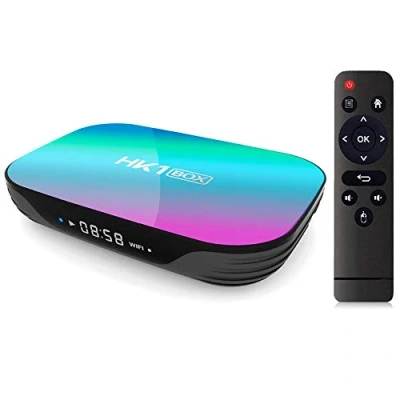 Imagen de Sofobod HK1 Box Android 9.0 Smart TV Box, 4GB RAM 64GB ROM, with Amlogic Upgrade S905X3 Quad Core 64bit Cortex A55, GPU G31™ MP2, 2.4G/5G Dual WiFi BT4.0 H.265 Decoding LAN 1000 RJ 45, HD 8K