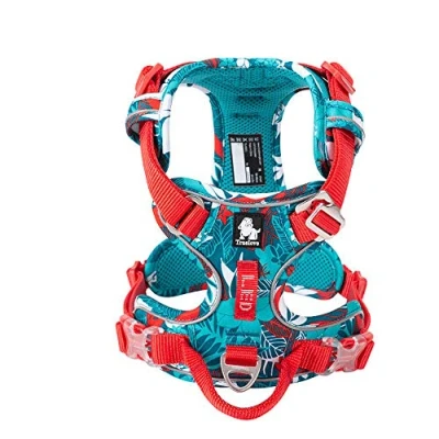 Imagen de WINHYEPET True Love TLH5653 Arnés para perro sin tirones, ajustable, reflectante, de nailon, suave, apto razas pequeñas, medianas y grandes, (azul camuflaje, XL)