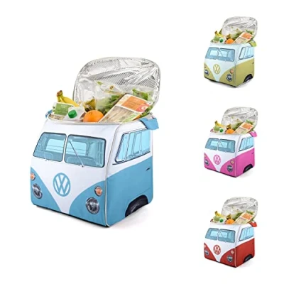 Imagen de Board Masters Bolsa térmica aislada Volkswagen para Camping y Picnic T1 Camper Bus (Azul)