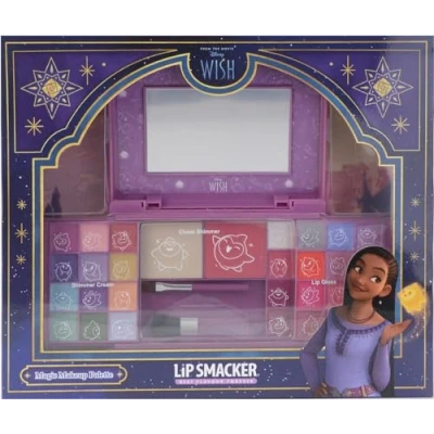 Imagen de Lip Smacker Wish Beauty Palette, Set de Maquillaje para Niñas Inspirado en la Princesa Disney Wish, Incluye Brillos Labiales, Sombras Brillantes y Rubor, Accesorios Espejo Incluidos