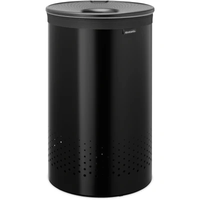 Imagen de Brabantia Cubo de lavandería 60 L, tapa plástico, color negro mate