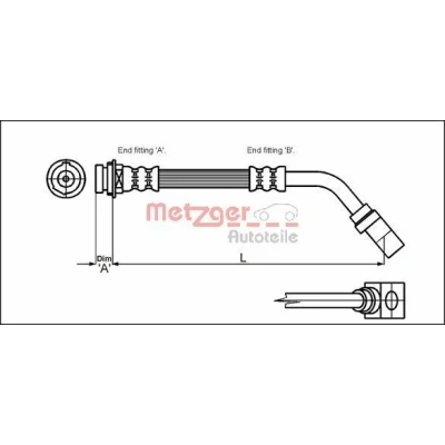 Imagen de METZGER 4114751 Latiguillos de Freno 395 M10 x 1