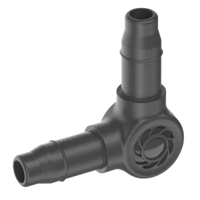 Imagen de Gardena sistema Micro Drip pieza en L 4,6 mm (3/16 pulgadas): Modifica la dirección 90 grados tubos de distribución o gotero, instalación sin dobleces, conexión Easy &amp; Flexible (13212 20)