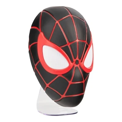 Imagen de Paladone Miles Morales Lámpara LED de Spider Man, montaje en pared o independiente, producto oficial Marvel Comics para dormitorios, hogar y coleccionistas, ideas regalo