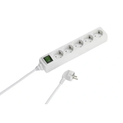 Imagen de Vivanco Basic Line Regleta con Interruptor y 5 enchufes (3 m), Color Blanco