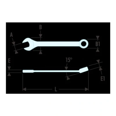 Imagen de Facom 39.1/4 LLAVE MIXTA CORTA 12C 1/4
