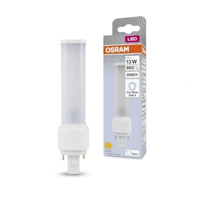 Imagen de OSRAM lámpara LED Dulux D 13 para casquillo G24D 1, 5 vatios, 660 lúmenes, blanco frío (4000K), giratoria, sustituye a la convencional de 13W