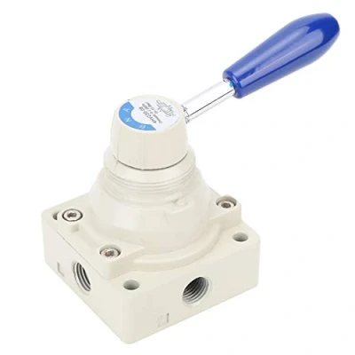 Imagen de Palanca de control manual 4 vías y 3 posiciones, válvula inversión neumática aleación aluminio 4HV230 08, Pt 1/4 pulg., Acción directa 0 1.0Mpa