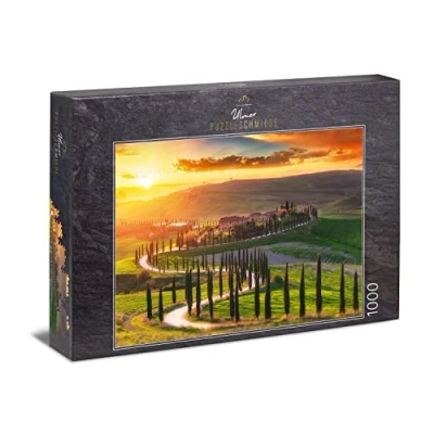 Imagen de Ulmer Puzzleschmiede Puzzle Toscana: de 1000 Piezas Pintoresca Imagen la Toscana Italia al Atardecer