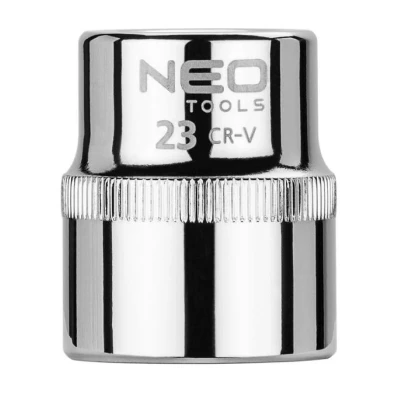 Imagen de NEO TOOLS 08 023 Piezas insertables de llave cubo 1/2 3124 23 mm Acero cromo vanadio SuperLock