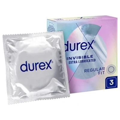 Imagen de Durex Invisible Extra Lubricated Kondomy Variant: 3 Ks, color Multicolor