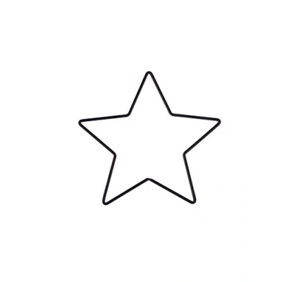 Imagen de glorex ag Estrella de Metal, Negro, 20 cm