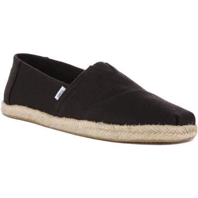 Imagen de TOMS Alpargata Rope, Mocasines Planos Hombre, Negro (Negro Total), 40.5 EU