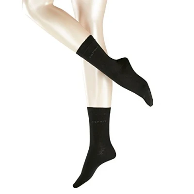 Imagen de ESPRIT Uni 2 Pack W SO algodón unicolor pares, Calcetines Mujer, Negro (Black 3000), 39 42