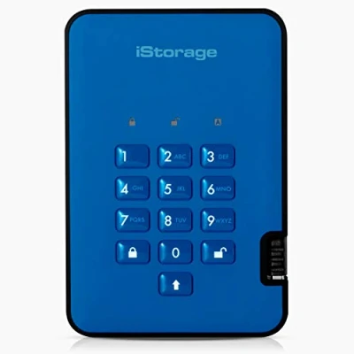 Imagen de iStorage diskAshur2 HDD 3TB Rojo Disco duro portátil seguro Protegido por contraseña Resistente al polvo y agua Cifrado de hardware