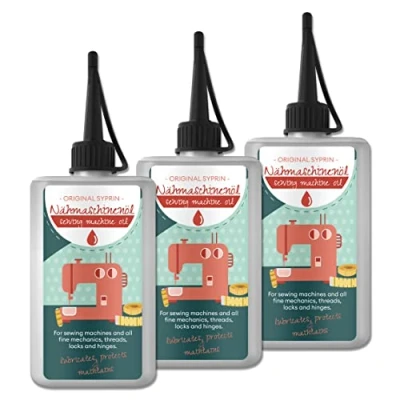 Imagen de aceite original para máquina de coser Syprin, precisión, universal, lubricante sin resina ni ácido Protección definitiva 3x100ml