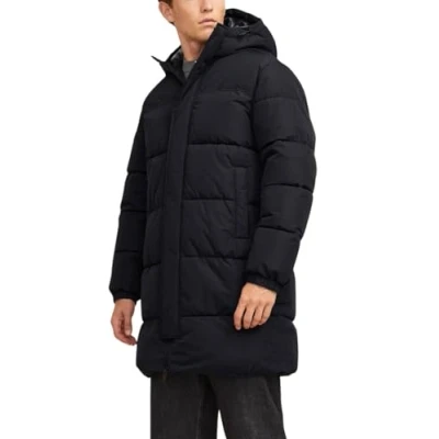 Imagen de Jack &amp; Jones Jjebradley LONG Puffer Abrigo de invierno, Hombre, Talla: Small, Black