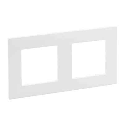 Imagen de Marco 2 elementos Legrand 864172 serie Niloe Step Blanco Mate