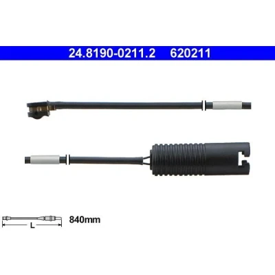 Imagen de ATE 24.8190 0211.2 Sensor de Desgaste Pastillas Frenos BMW: Z3 Roadster, 3 Compact