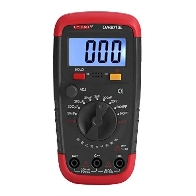 Imagen de Multímetro Digital Capacitor Medidor LCD Amperimétrica de Capacitancia Rango Medición: 0.1pF 20,000uF Dividido en 9 Intervalos