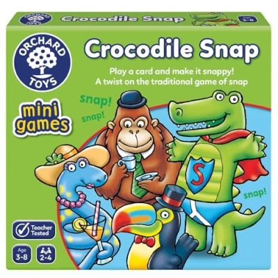 Imagen de Orchard Toys Crocodile Snap Mini Game, Small and Compact, Travel Holiday Classic Perfect for Kids Age 3 8