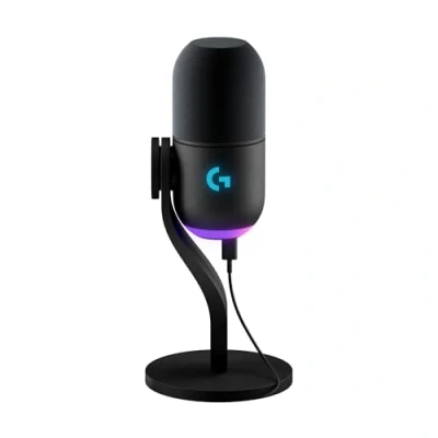 Imagen de Micrófono Logitech G Yeti GX para Gaming, USB, RGB, Lightsync, Bloqueo de ruido ambiental, Supercardioide, Personalizable, PC Mac, Negro