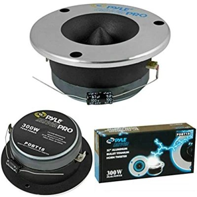 Imagen de PAREJA DE SUPER TWEETER PYLE PDBT18 300 WATT RMS Y 600 MAX A 10,00 CM DIÁMETRO 4&quot; 99 DB X PUERTAS PORTERO ES MONTANTES COCHE CON REDUCIDA PROFUNDIDAD&#039; 3,60