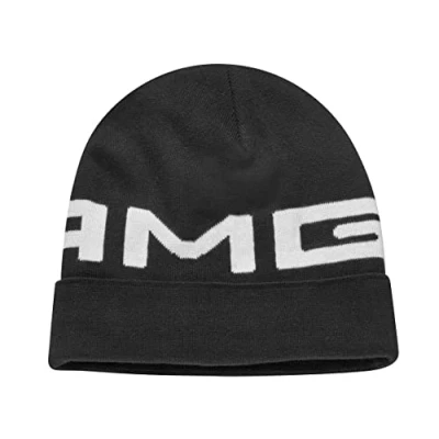 Imagen de Mercedes Benz Gorro de Punto AMG. 100% algodón. Color Negro y Bordado AMG Blanco. Producto Oficial Collection