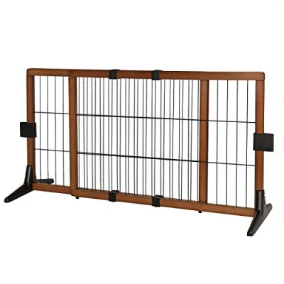 Imagen de lionto Barrera Perros Seguridad protección de Escalera Cachorros Valla Cachorros, Altura 50 cm Marrón/Negro