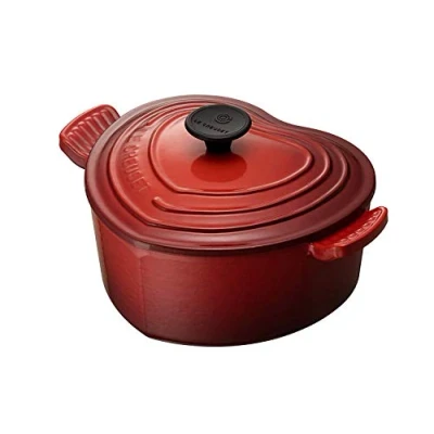 Imagen de Le Creuset Cocotte de hierro fundido, Forma corazón, diametro 20 cm, Apto para todas las fuentes calor, incluso inducción, Cereza, 25105020602460