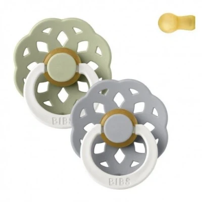 Imagen de 2 Chupetes BIBS Boheme Nocturnos Sage/Cloud