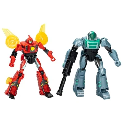Imagen de Transformers EarthSpark, Cyber Combiner, Figuras de acción Terran Twitch y Robby Malto