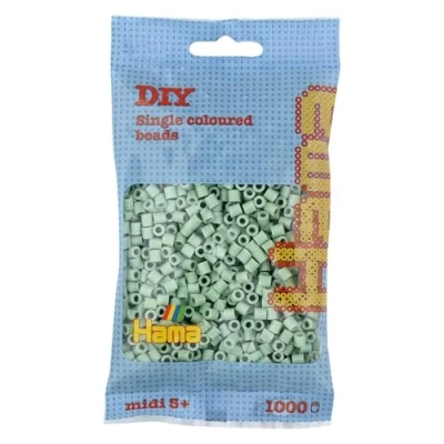 Imagen de Hama Bolsa de cuentas Aprox. 1000 fusible midi Decoración mosaico para niños creativos a partir 5 años Eucalipto