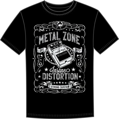 Imagen de BOSS MT 2 Metal Zone Pedal T Shirt (CCB MT2T2XC ),Black, size 2X Large