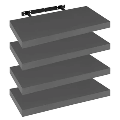 Imagen de WOLTU Estanteria Pared, Estante Flotante, Juego de 4 Pared Madera MDF, para salón, Cocina, Pasillo RG9368DGR