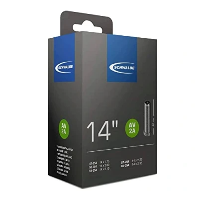 Imagen de Schwalbe AV2A Cámara de Aire, Unisex, Negro, 14 &quot;