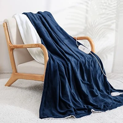 Imagen de CURECURE Manta Eléctrica con Apagado automático, 4 Niveles de Calentamiento, Temporizador Automático 9 Horas, Protección contra Sobrecalentamiento 180 x 130 cm