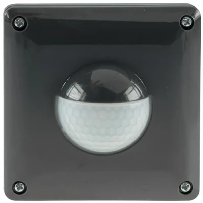 Imagen de ChiliTec Detector de movimiento exterior empotrado 190 grados IP65 LED adecuado para conmutación a partir 1 W, sustituye un interruptor antracita
