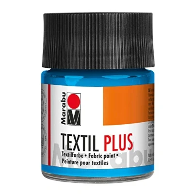 Imagen de Marabu Tarro Textil Plus, Pintura, Azul Claro, 50 ml (Pack of 1),