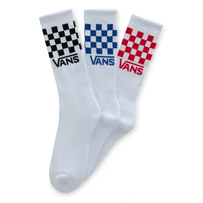 Imagen de Vans Classic Check CREW 3 PACK Calcetines, Hombre, Talla: 42.5 47, White